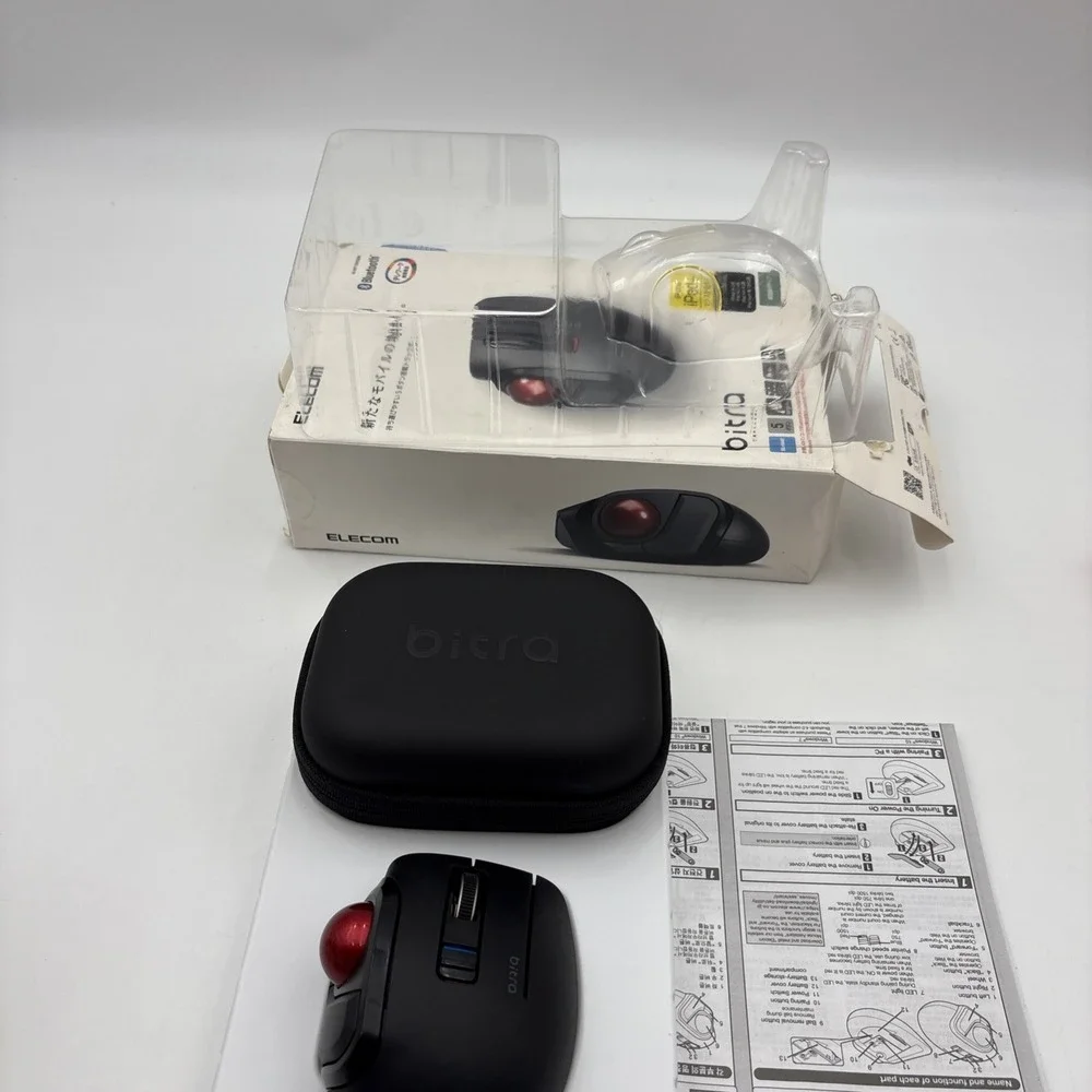 ELECOM Bitra Small Travel Trackball Mouse with Case Bluetooth small Size 5